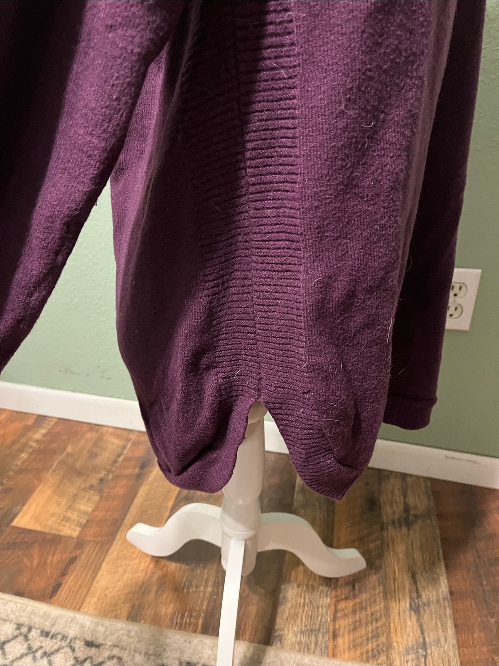 Time and Tru Plum Cowl Neck Sweater - Picture 2 of 6